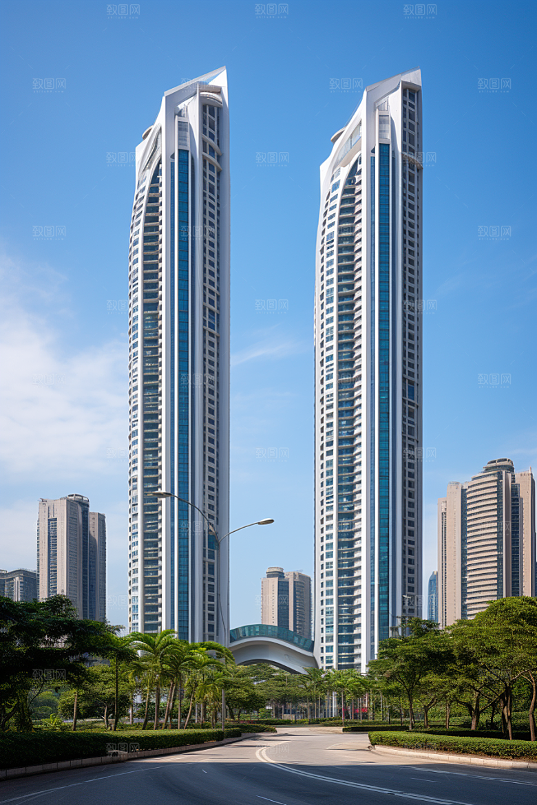 深圳城市风光新城现代化摄影图