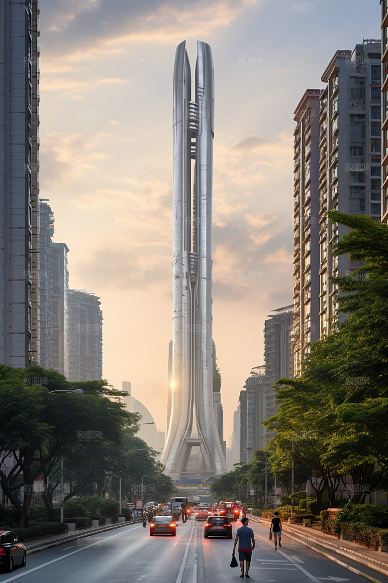 深圳城市风光现代化风景摄影图