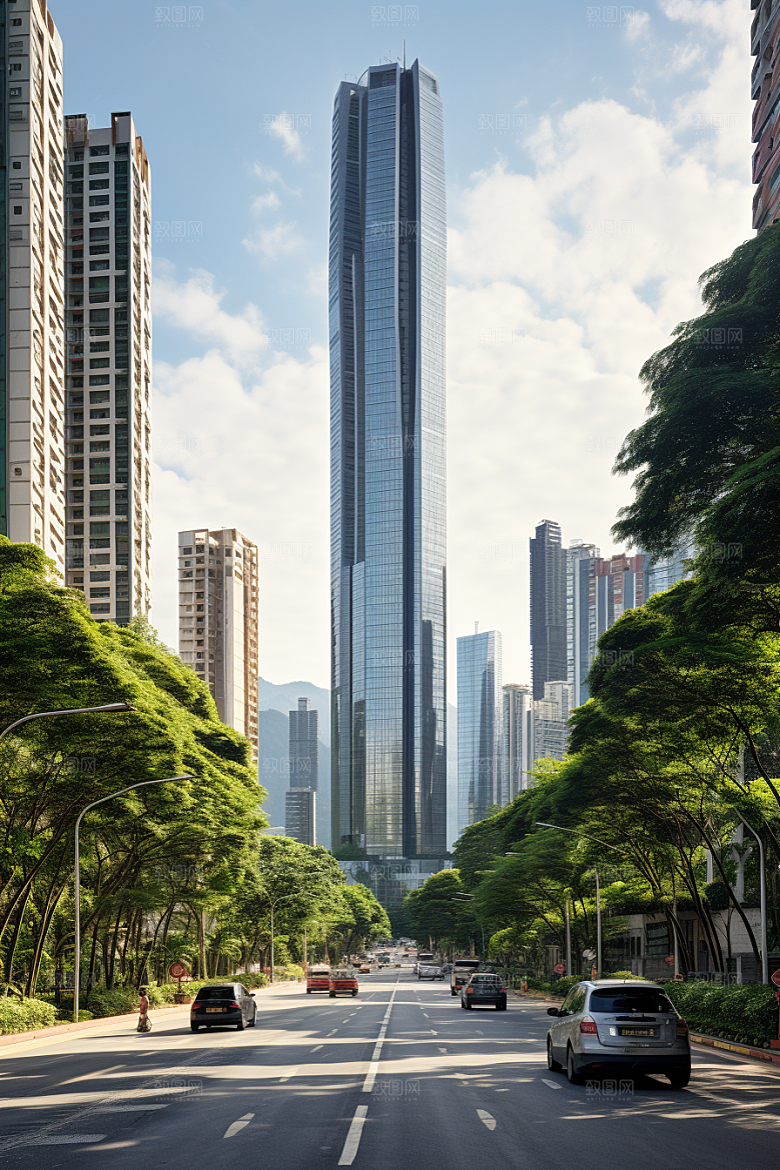 深圳城市风光经济特区旅行摄影图