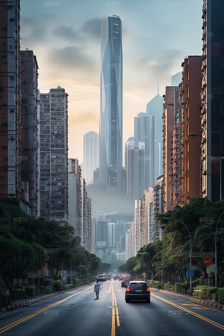 深圳城市风光高清新城摄影图