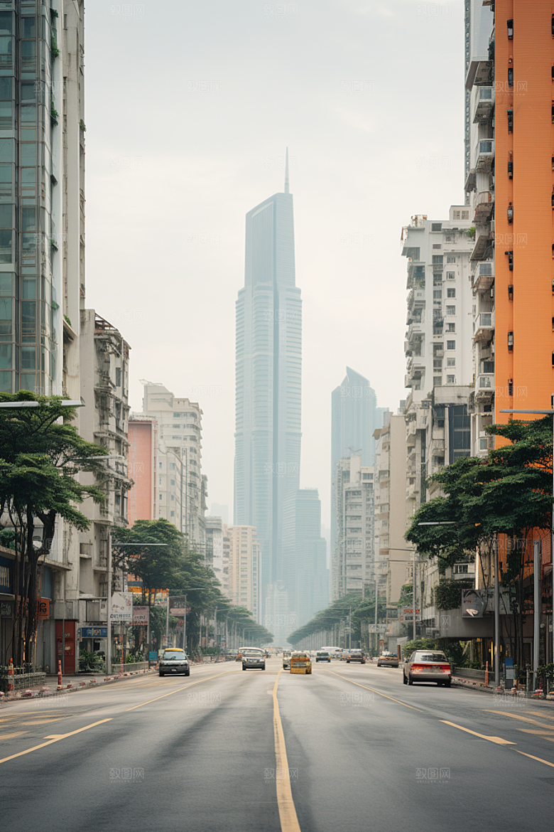 深圳城市风光旅行新城摄影图
