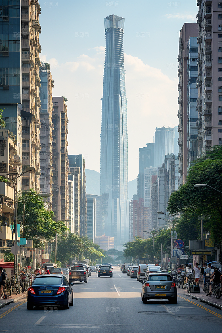 深圳城市风光经济特区景色摄影图