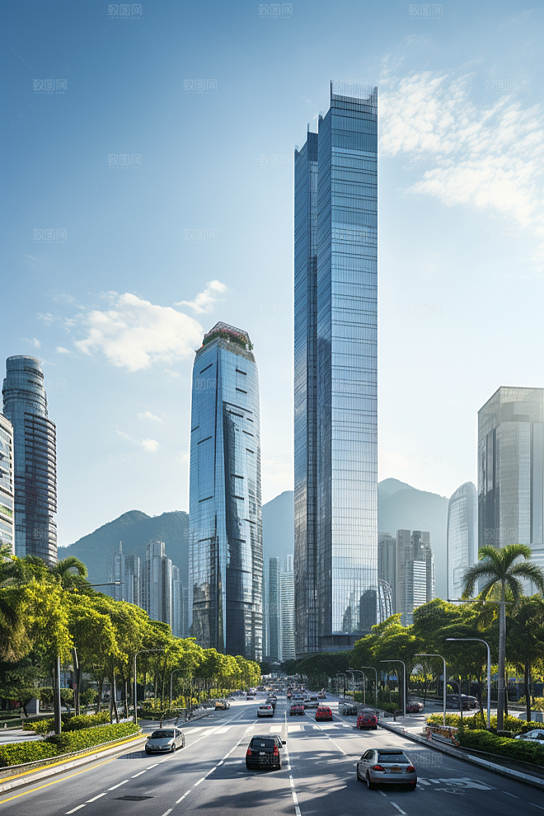 深圳城市风光风景新城摄影图