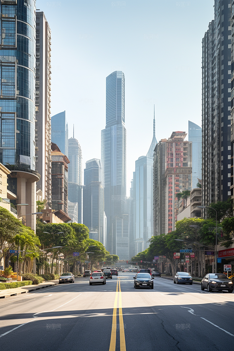 深圳城市风光经济特区新城摄影图