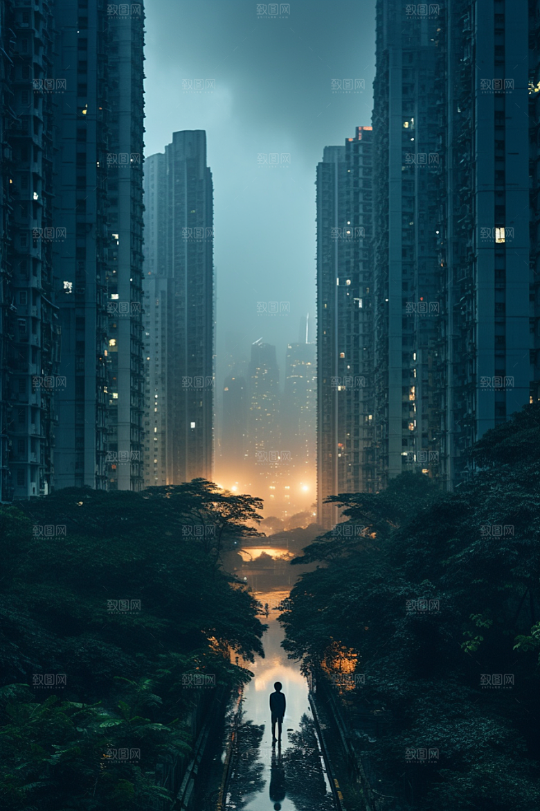 深圳城市风光地标景色摄影图