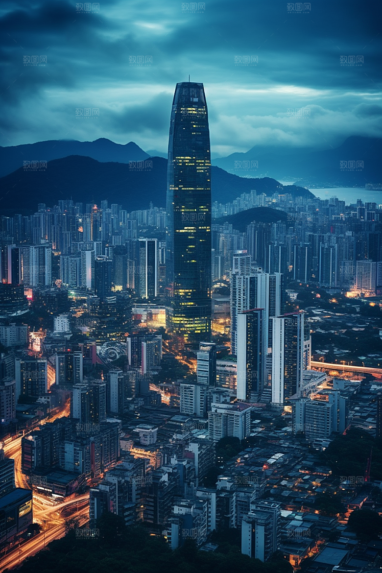 深圳城市风光景色地标摄影图