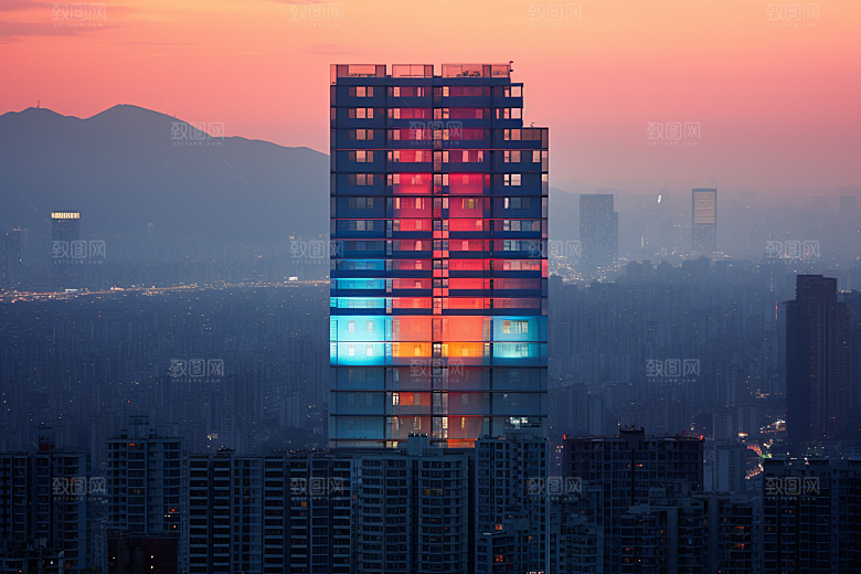 深圳城市风光旅游现代化摄影图