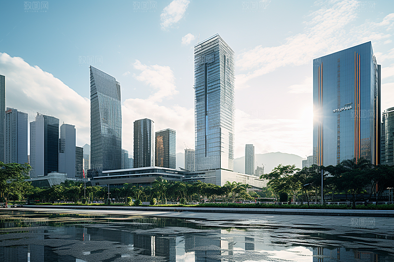 深圳城市风光新城风景摄影图