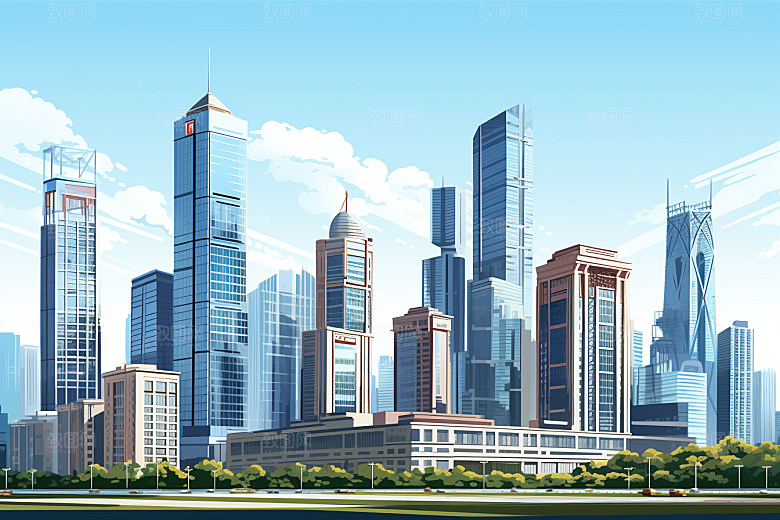 深圳城市风光旅游新城摄影图