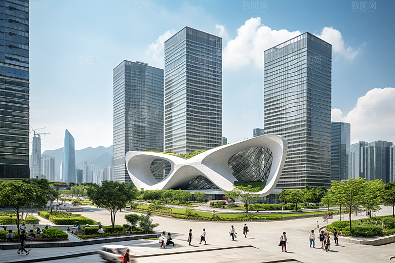 深圳城市风光高清景色摄影图