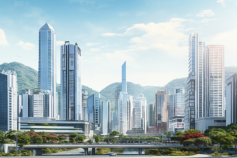 深圳城市风光旅行现代化摄影图