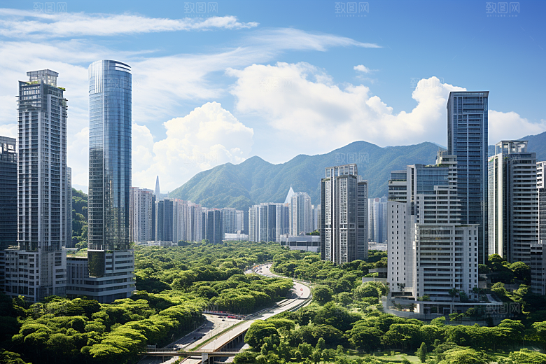 深圳城市风光风景景色摄影图