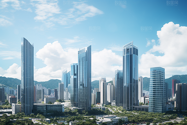 深圳城市风光经济特区景色摄影图