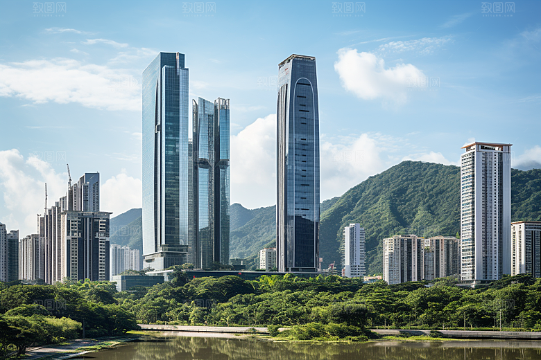 深圳城市风光新城都市摄影图
