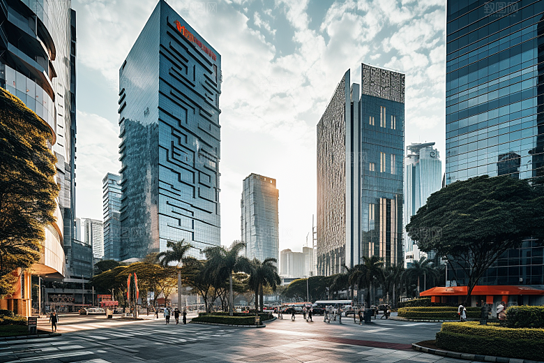深圳城市风光地标新城摄影图