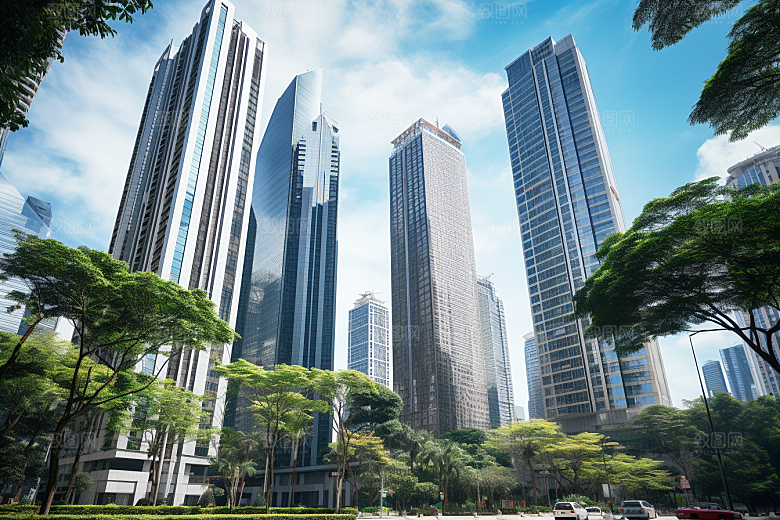 深圳城市风光风景现代化摄影图