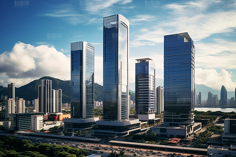 深圳城市风光国内游地标摄影图