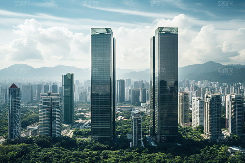 深圳城市风光旅游地标摄影图