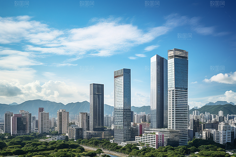 深圳城市风光现代化地标摄影图