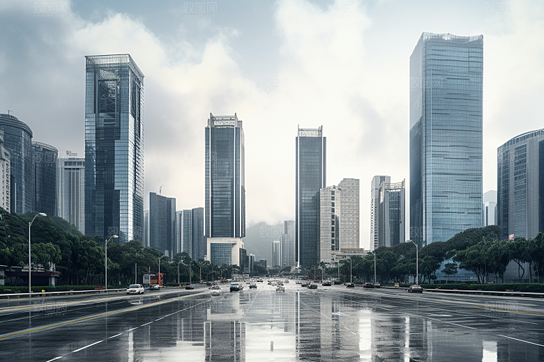 深圳城市风光地标现代化摄影图