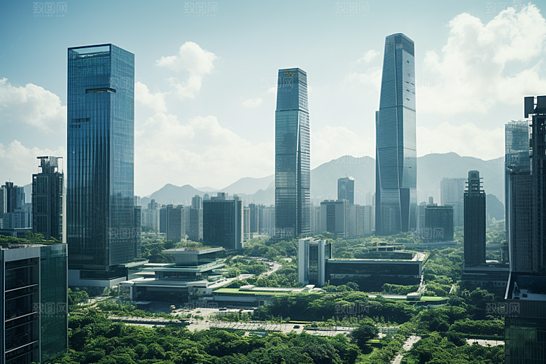 深圳城市风光地标风景摄影图