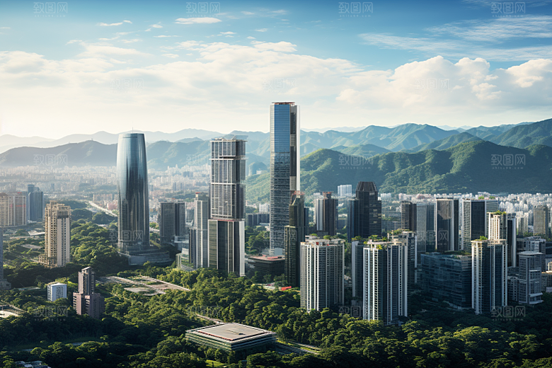 深圳城市风光都市风景摄影图