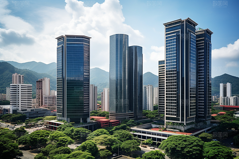 深圳城市风光新城地标摄影图