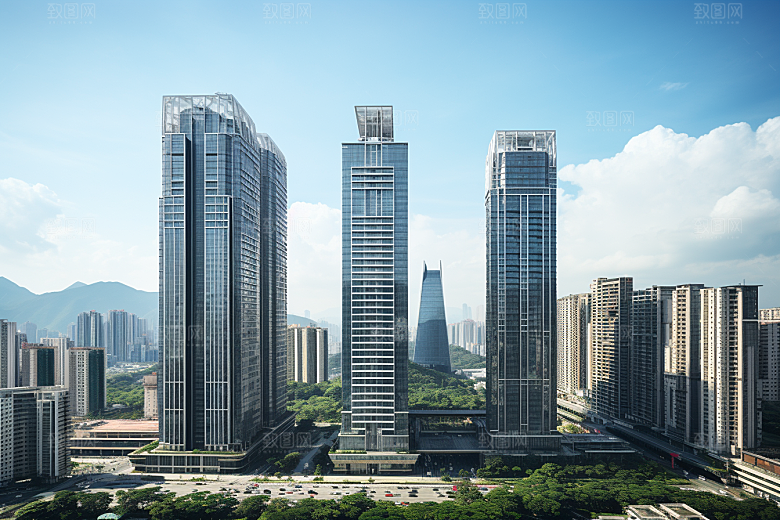 深圳城市风光都市景色摄影图
