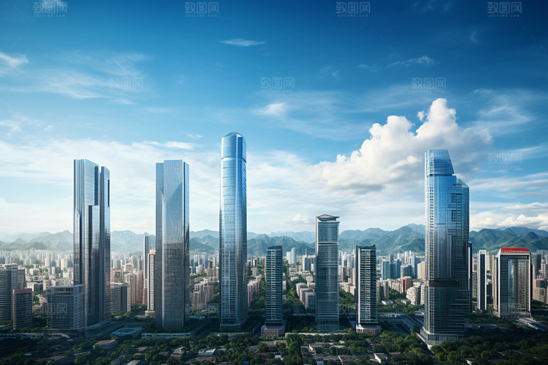深圳城市风光风景地标摄影图
