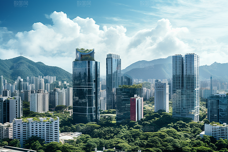 深圳城市风光现代化旅行摄影图