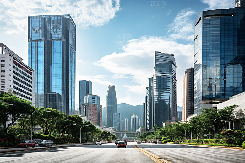 深圳城市风光地标新城摄影图