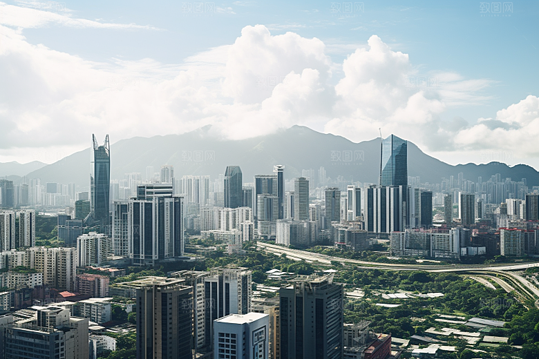 深圳城市风光现代化经济特区摄影图