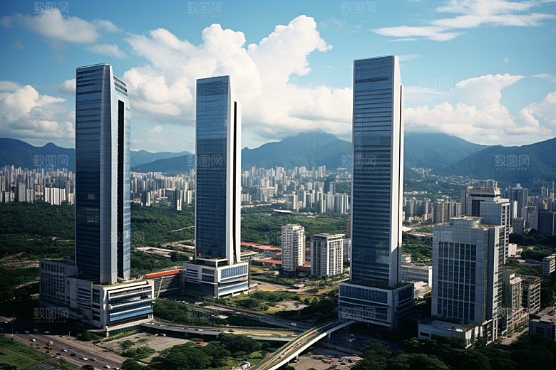深圳城市风光景色旅游摄影图
