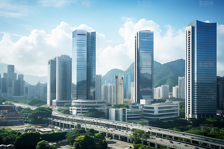 深圳城市风光都市景色摄影图