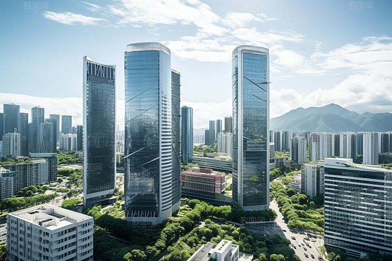 深圳城市风光新城旅行摄影图