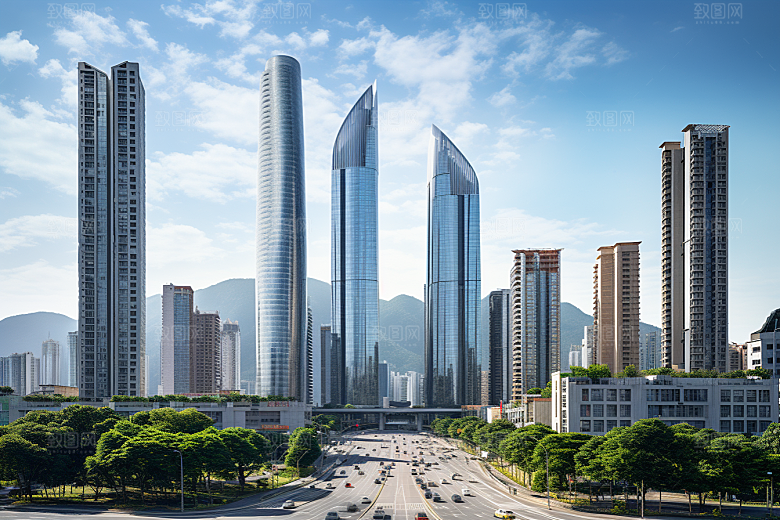 深圳城市风光经济特区国内游摄影图