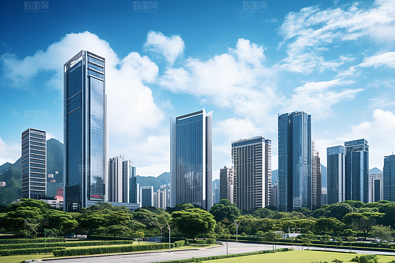 深圳城市风光新城旅行摄影图