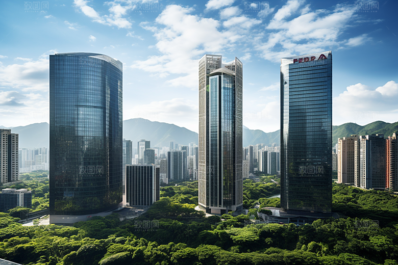 深圳城市风光地标现代化摄影图