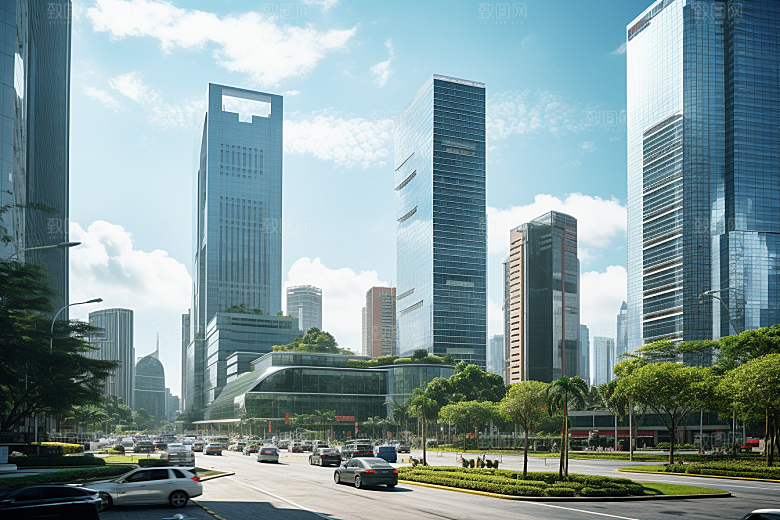深圳城市风光旅游现代化摄影图