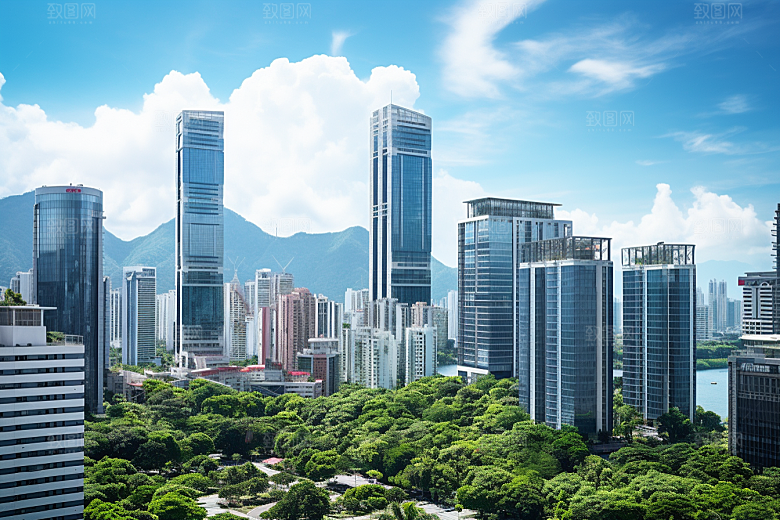 深圳城市风光旅游经济特区摄影图