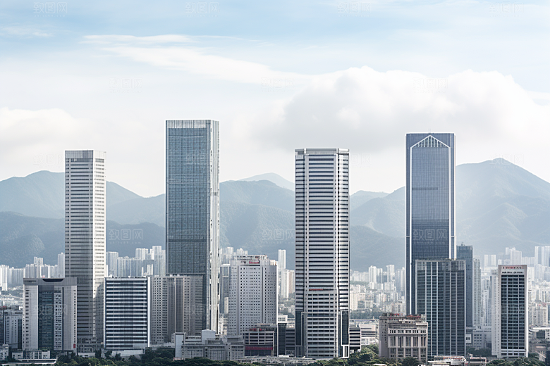 深圳城市风光新城现代化摄影图