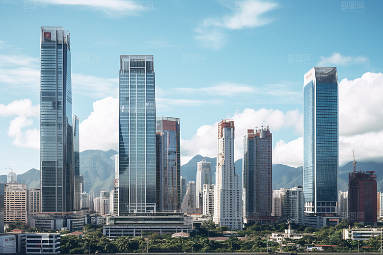 深圳城市风光经济特区旅游摄影图