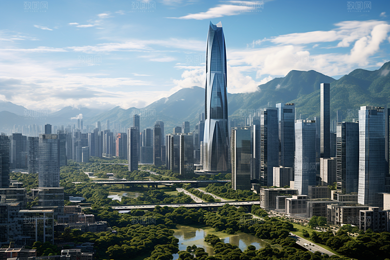 深圳城市风光风景旅行摄影图