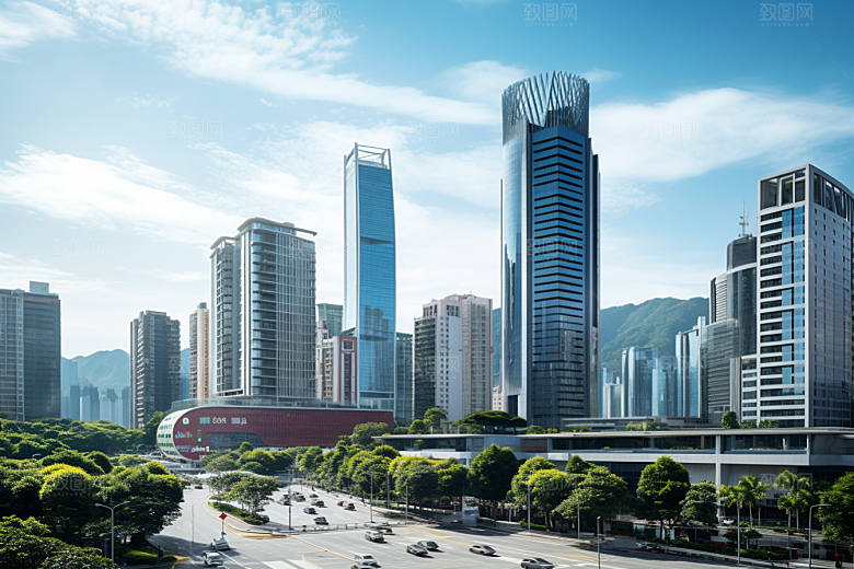 深圳城市风光高清都市摄影图