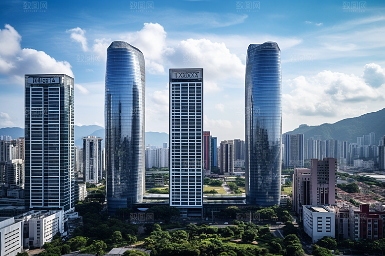 深圳城市风光高清景色摄影图