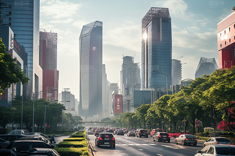 深圳城市风光景色新城摄影图
