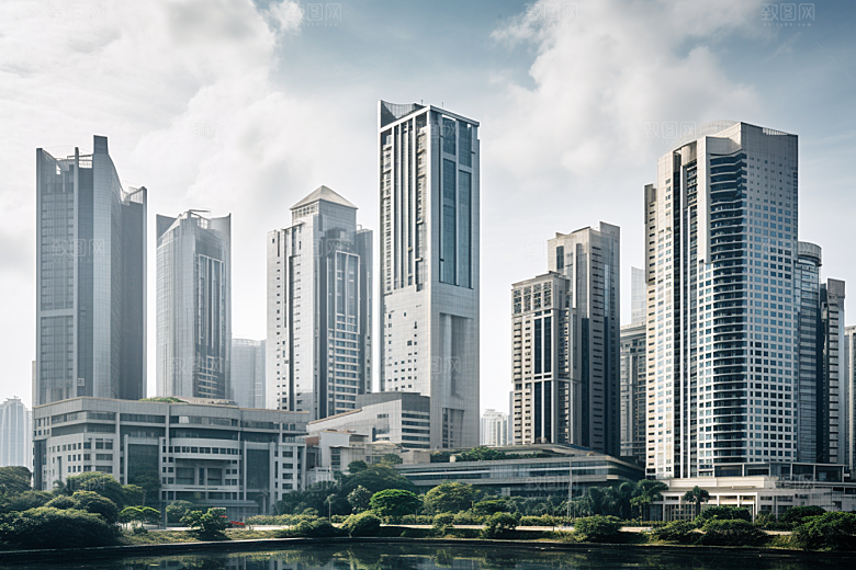 深圳城市风光现代化新城摄影图