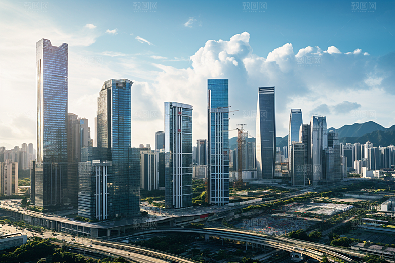 深圳城市风光高清景色摄影图