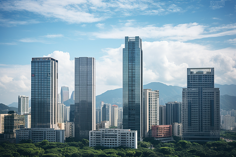 深圳城市风光景色现代化摄影图