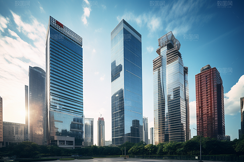 深圳城市风光都市新城摄影图
